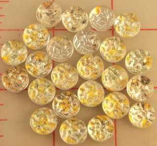 Vintage clear glass round cabs textured flatback 11mm  