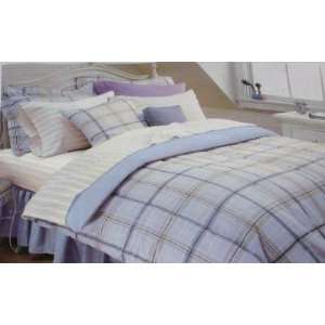  Twin Bed Cotton Rich Blue Plaid Comforter Single Bedding 