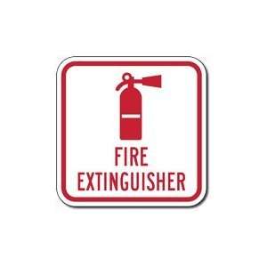  Fire Extinguisher Symbol and Text Sign   12x12