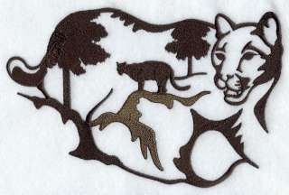 Mountain Lion Cougar Silhouette Scene Iron on Patch  