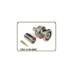  BNC Male Crimp on Connector 3 Pc For RG59 Electronics