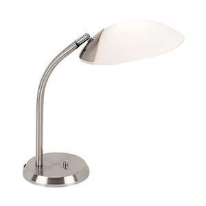 Access Lighting 50400 BS Tethys 1 Light Table Lamp, Brushed Steel with 
