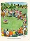 1976 Golf Cartoon ~ Not a Champion ~ Reading Something Other Than the 