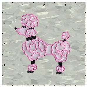  Satin pink toy mini poodle iron on decal patch Everything 