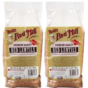 Bobs Red Mill Red Lentils   2 pk.  Grocery & Gourmet Food