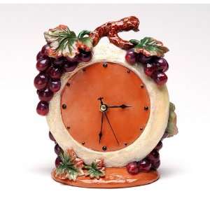  Spring   Terra Cotta Pottery Grape   Grape Clock