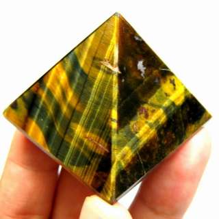 Golden Tiger Eye Crystal Pyramid Carving tep38ie103  