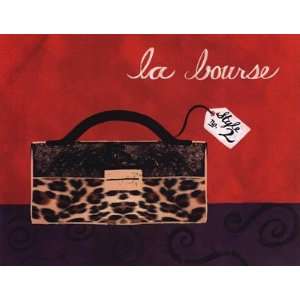 Leopard Handbag I Finest LAMINATED Print Jennifer Matla 14x11