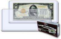 25) RIGID Plastic LARGE NOTE DOLLAR Bill CURRENCY Holder   FREE 