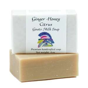  Ginger Honey Citrus Goat Milk Soap   4 oz bar Beauty