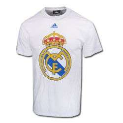 adidas REAL MADRID Big BADGE SOCCER 2011 SS Fan Shirt LARGE  