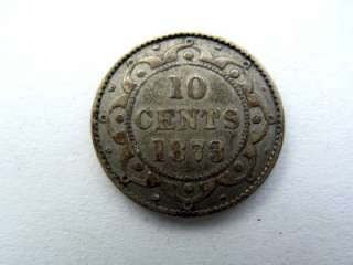 1873 Newfoundland Ten Cent   MINTAGE 20,000  