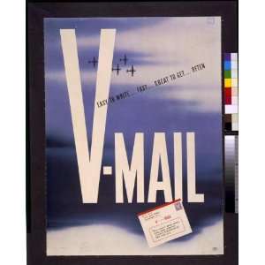  V mail  World War poster / Bogard. 1944