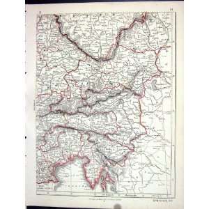   Antique Map 1853 South East Germany Austria Bohemia