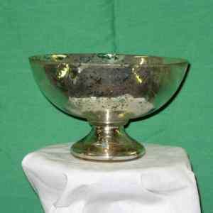 Replica Mercury Glass Bowl by Teleflora   Folk Art  