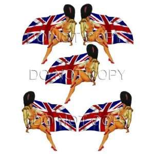  British Bombshell Flag Pin Up Decal #257 Musical 