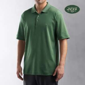  Buck New York Jets Mens Element Jacquard Short Sleeve Polo 3X Large