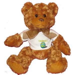  Bookkeepers Rock My World Plush Teddy Bear with WHITE T 