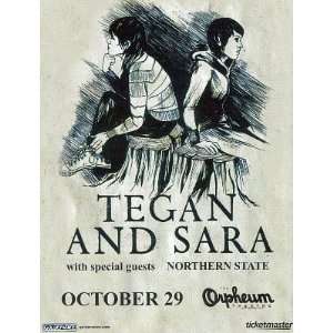  (4x6) Tegan and Sara (Sitting on Stump) Music Postcard 