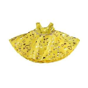  Sparkly Yellow/Silver Dress Teddy Bear Clothes Outfit Fit 