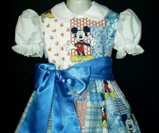 Cute Mickey Mouse patchworks jumper d ress