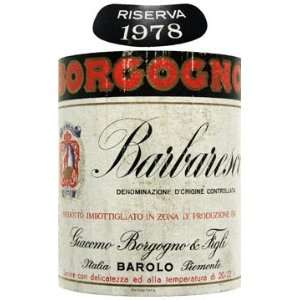  1978 Borgogno Barbaresco Riserva 750ml Grocery & Gourmet 