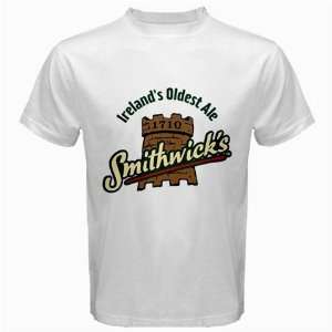 Smithwicks Beer Logo New White T Shirt Size  S, M ,L , XL , 2XL , 3XL 