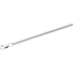   Solid Round Snake Chain. 16 Inch Solid Round Snake Chain In Sterling