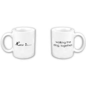  Love is Walking The Dog Together Coffee Mug Everything 