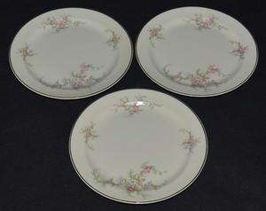TAYLOR SMITH TAYLOR MOSS ROSE BREAD & BUTTER PLATES  