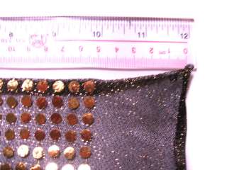 G05 Shiny Gold Sequin Black Fabric Material by Yard  