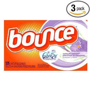 Bounce Fabric Softener Sheets with Febreze Fresh Scent, Spring and 