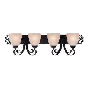   Black Bourges Four Light Bathroom Bar from the Bourges Collection 8 4