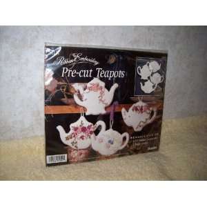  Silk Ribbon Embroidery PRE CUT TEAPOTS #64304 Everything 