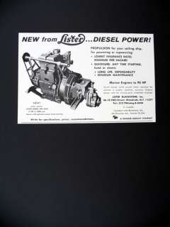 Lister Blackstone Diesel Marine Engines 1969 print Ad  
