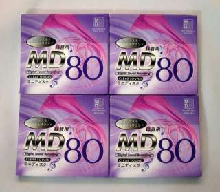 Japan MD Minidiscs Sunnytech 4 Purple brand New Blank  