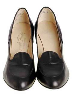 Vintage Black Skidoo Pumps Shoes NIB Late 1940s Sz 6.5  