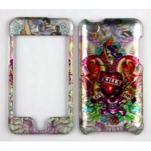  IPOD TOUCH 4 TATOO SNAKE&BEAU TY WHITE CASE/COVER 