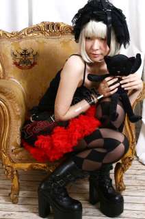 Moulin Rouge Goth Punk Puffy TUTU Ruched Skirt+Bloomer  