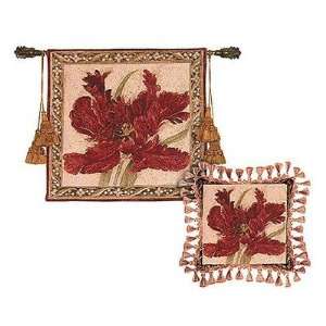  Fine Art Tapestries 1720 WH Fire Red Tulip Tapestry   Liz 