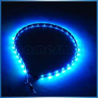 60CM Blue 12V 30 LED Strip Car Flexible Light Bar Line  