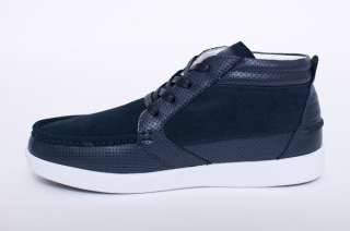NEW MENS CADILLAC LANCE B NAVY BLUE WHITE SUEDE LEATHER SNEAKERS SHOES 