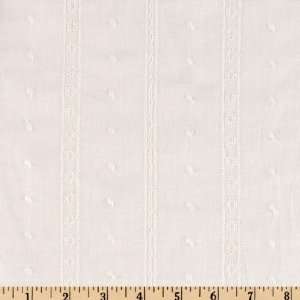   Swiss Dot Stripes White Fabric By The Yard Arts, Crafts & Sewing