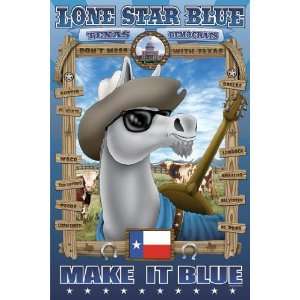   Lone Star Blue   Texas 12x18 Giclee on canvas