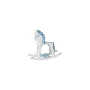    Derby Rocking Horse   White with Sky Mane/Tail Toys & Games