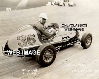 1948 GEORGE RICE BOURGNON OFFY MIDGET AUTO RACING PHOTO  