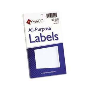  MACMS2448 Maco® LABEL,1 1/2 X 3,160,WHT Office 