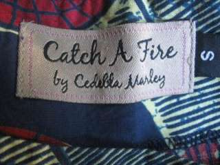 CATCH A FIRE Cedella Marley BoHo Hippie Tiered Floral Plaid Patchwork 