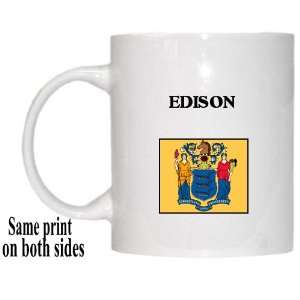    US State Flag   EDISON, New Jersey (NJ) Mug 