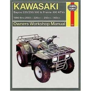  Kawasaki Bayou 220/250/300 & Prairie 300 ATVs 1986 2003 